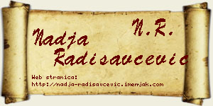 Nadja Radisavčević vizit kartica
